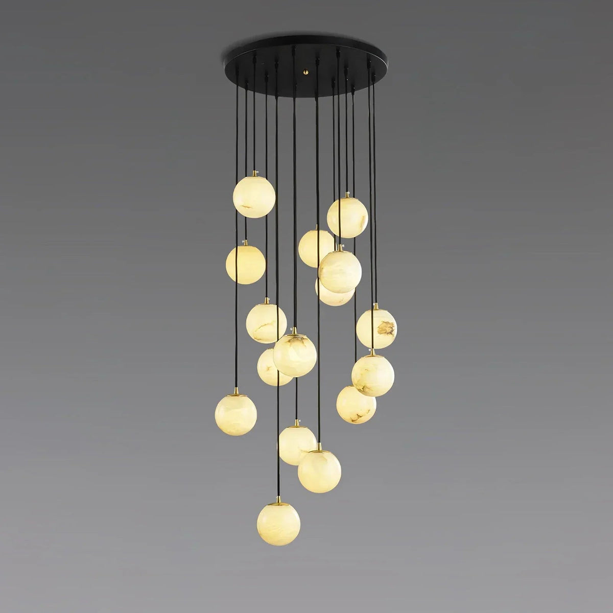 Alabaster Balls Cluster Chandelier