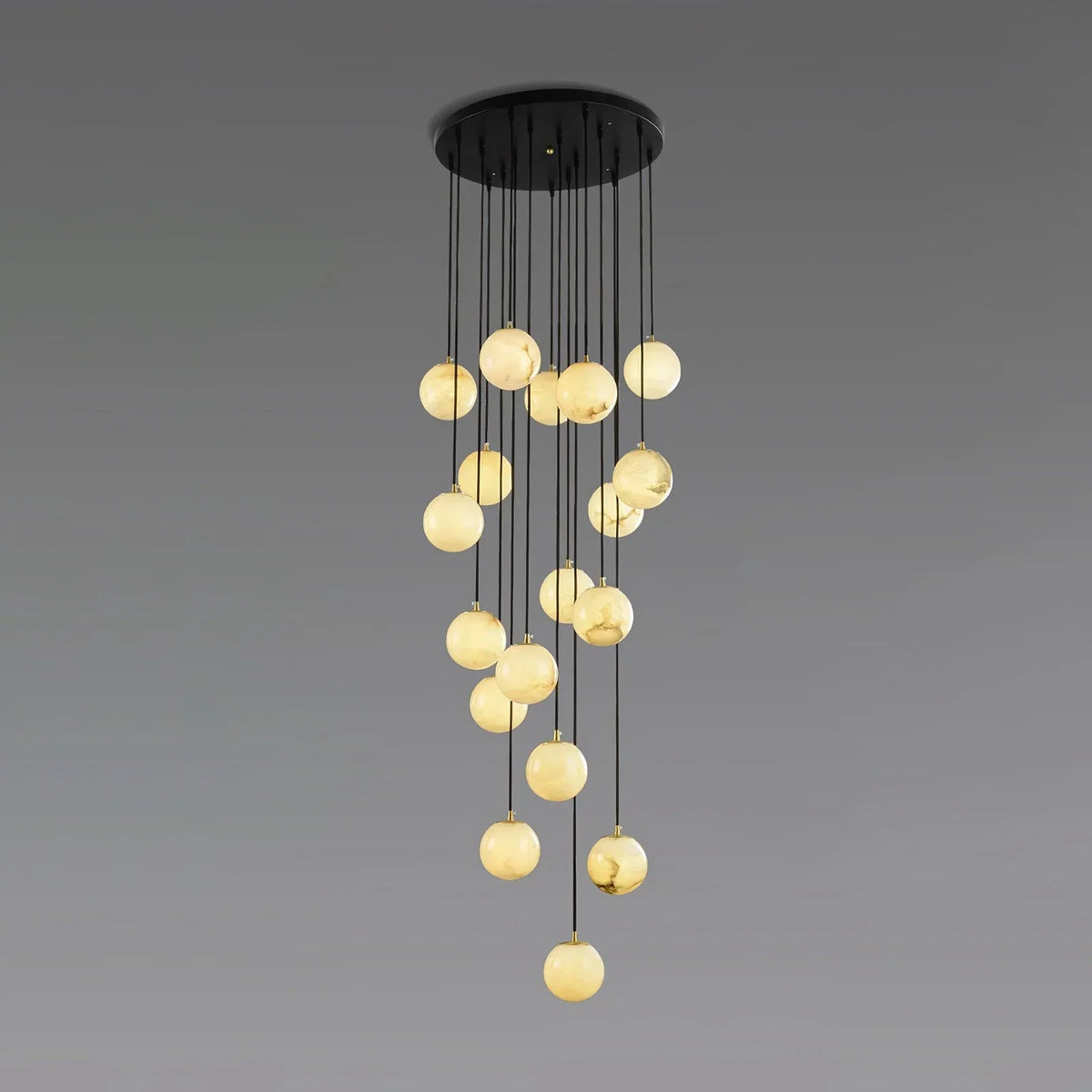 Alabaster Balls Cluster Chandelier