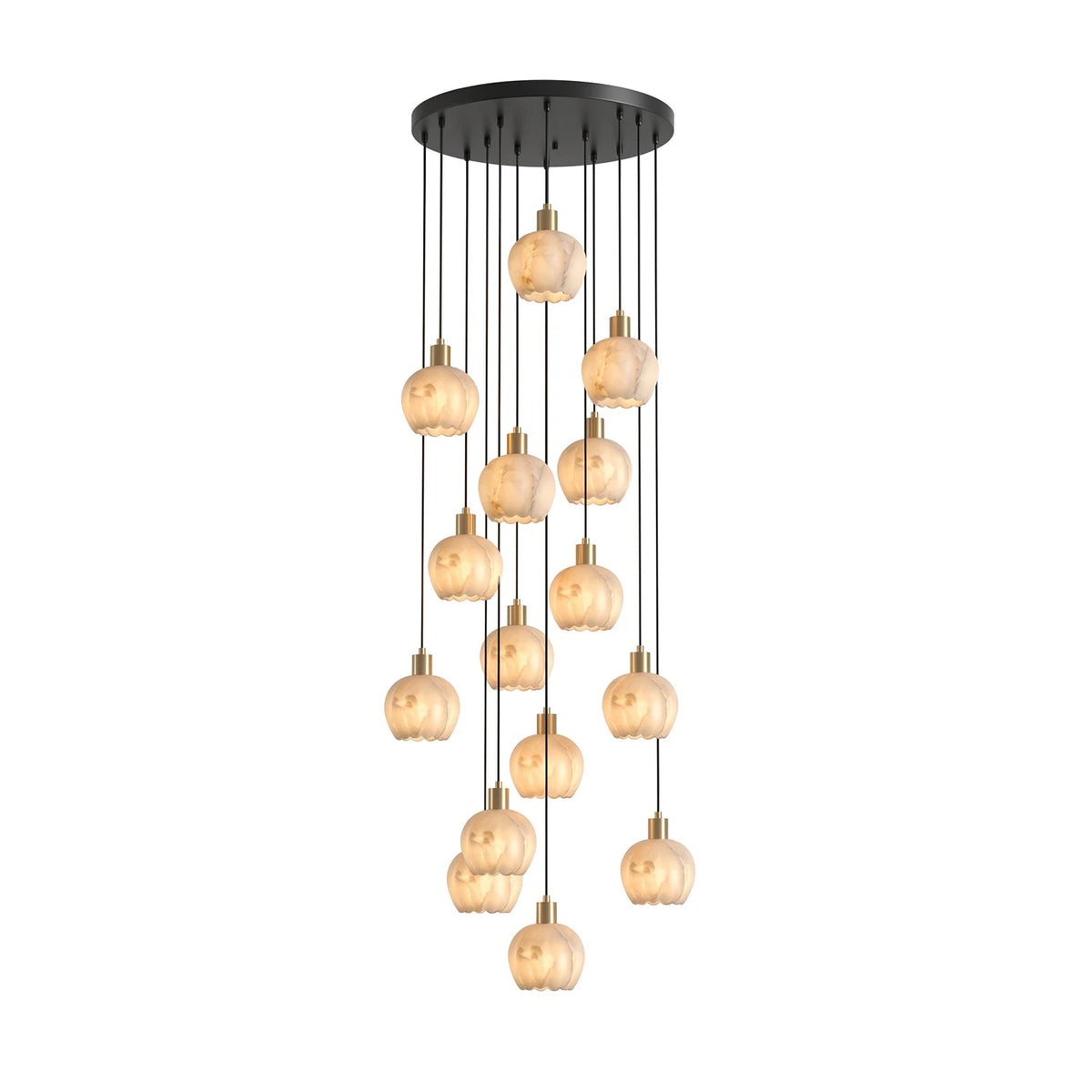 Alabaster Petal Cluster Chandelier