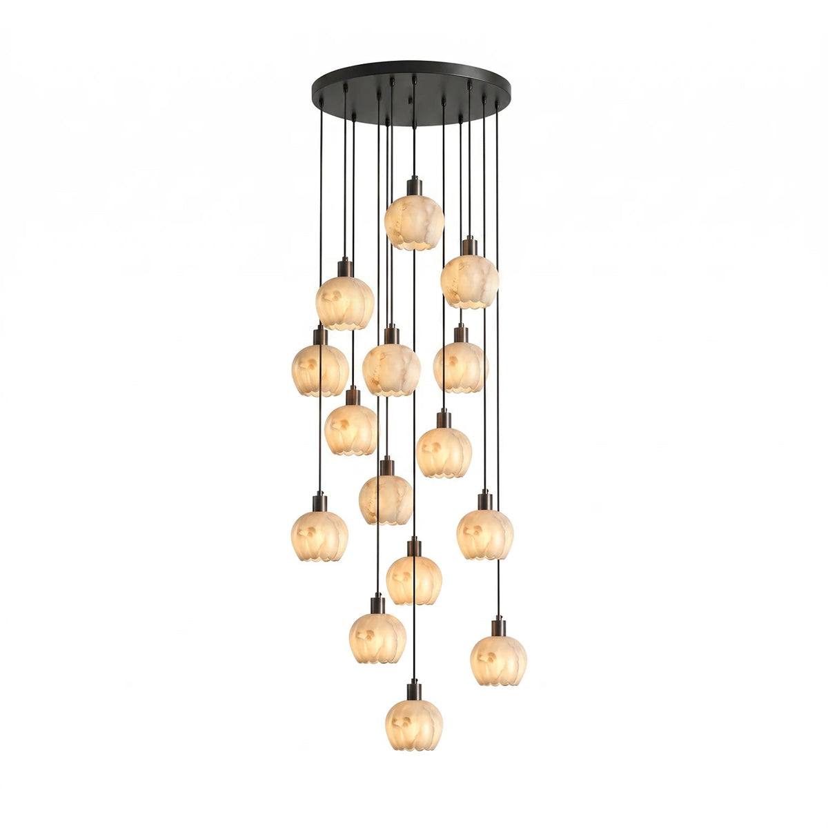 Alabaster Petal Cluster Chandelier