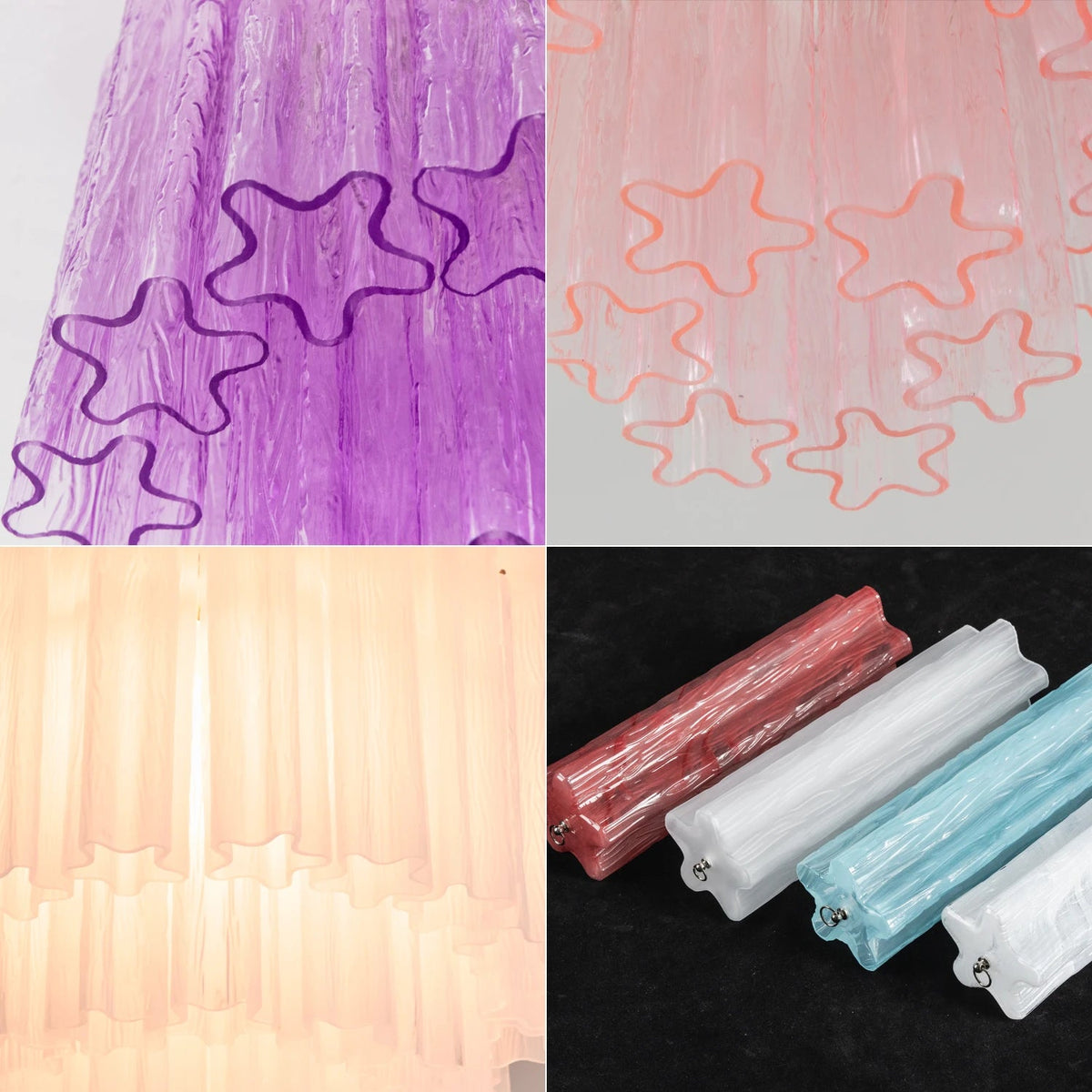 Solaine Tiered Textured Glass Flush Mount Ceiling Light