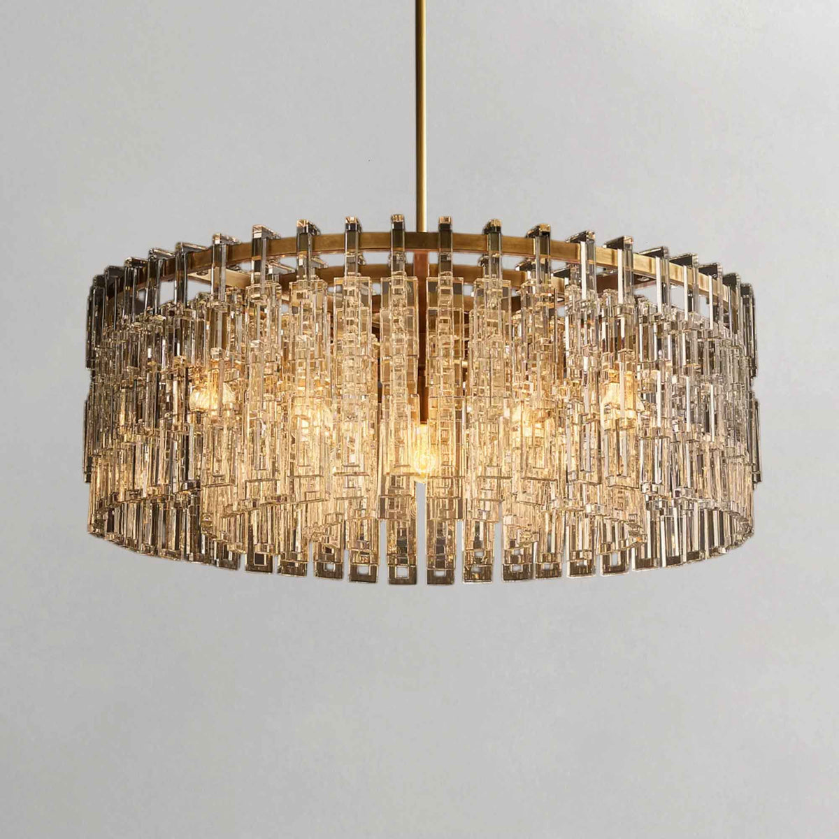 Marigana crystal chain chandelier crystal glass detail