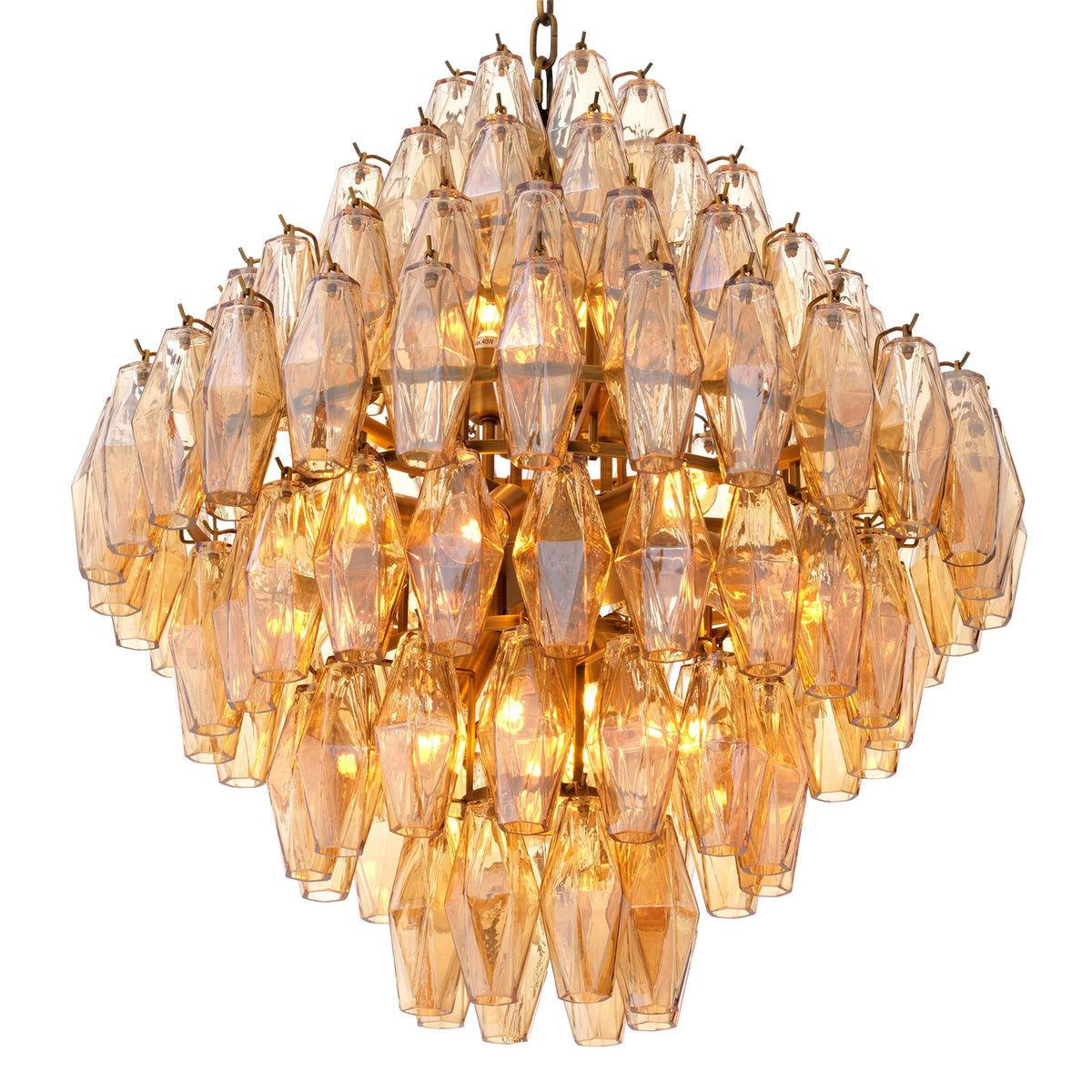 Merry faceted glass chandelier close-up detail large-detail-1