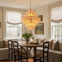 Merry tiered glass chandelier dining room lifestyle lifestyle-1