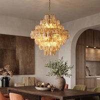 Merry tiered glass chandelier dining room lifestyle lifestyle-3